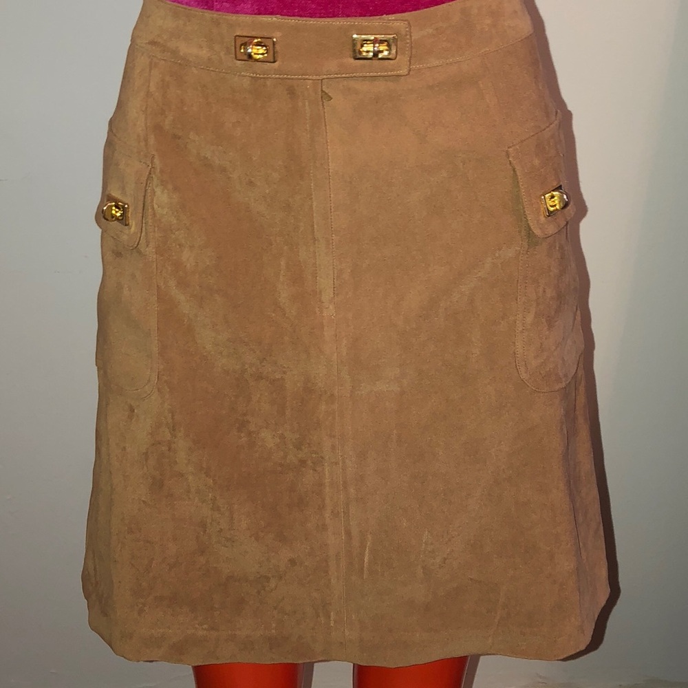 TAN SUEDE SKIRT - Geniune